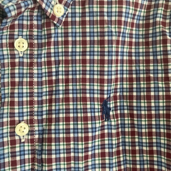 Polo Ralph Lauren Boys 4/4T Plaid Button-Down Shirt | Performance Stretch - Picture 3 of 4